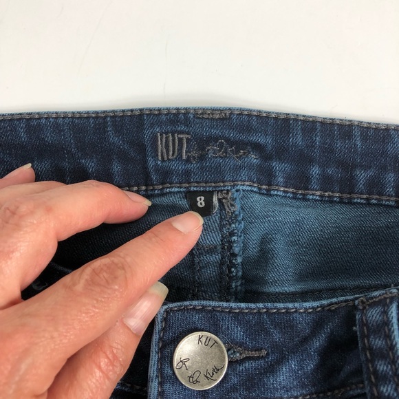 Kut From The Kloth Dark Wash Straight Leg Jeans 8 - Picture 3 of 7